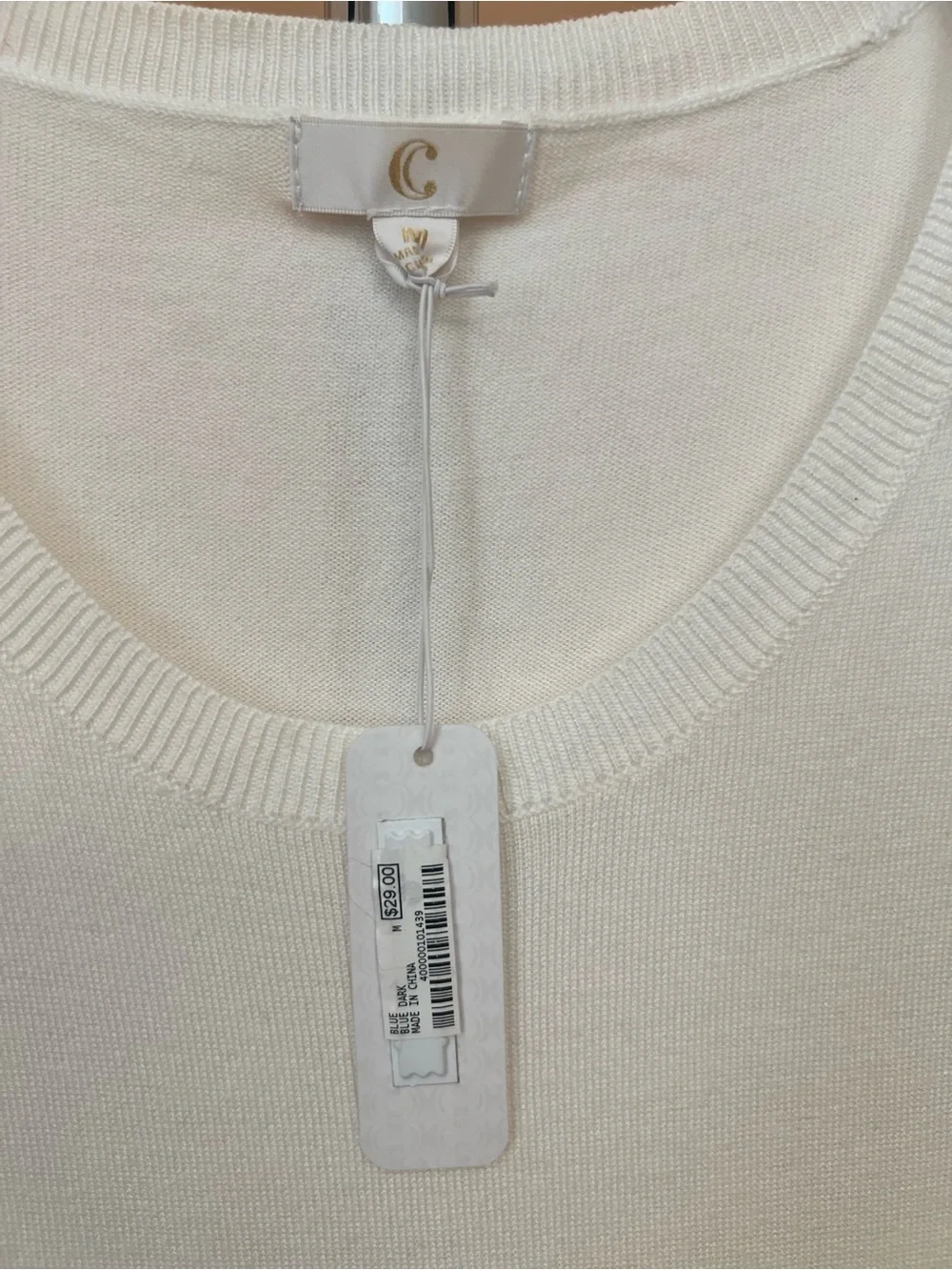 C Cream Scoop Neck Knit Top - Picture 4 of 6